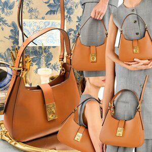🆕 OROTON 🧿 NWOT Yvonne Baguette Shoulder Bag, Tan